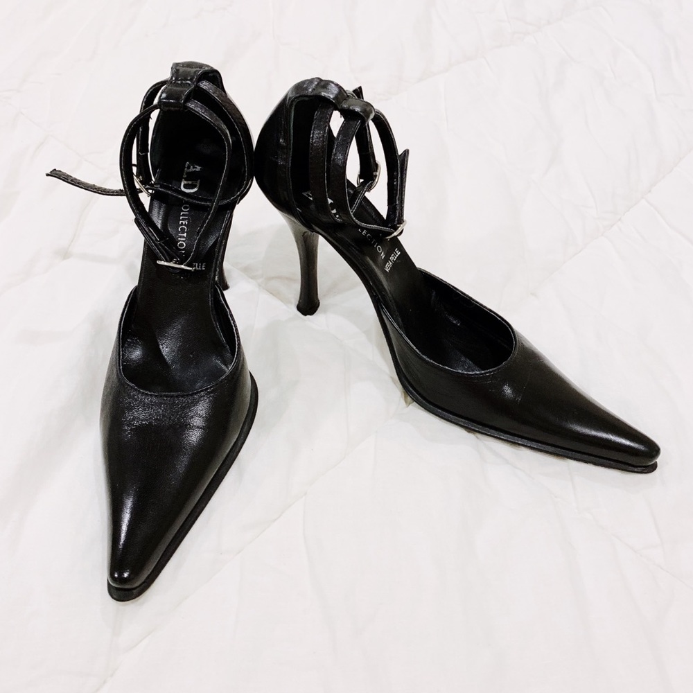 Vera Pelle A.D. Collection Black Heels